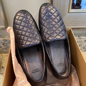 COPY - Slip-on leather shoes, navy, Johnston & Murphy, 8